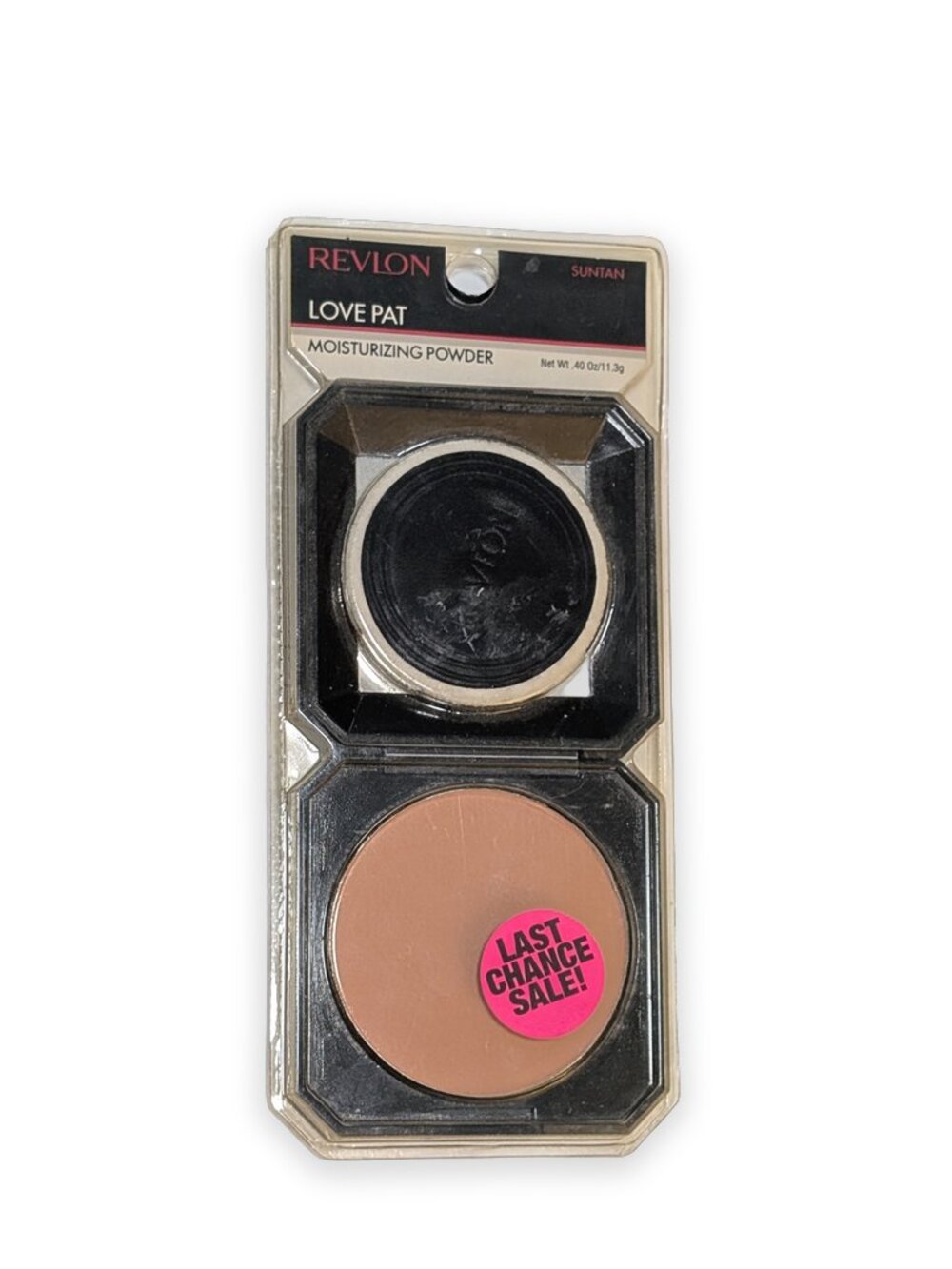 Vintage NOS New Revlon Love Pat Moisturizing Powder Suntan .40oz Compact Full Sz